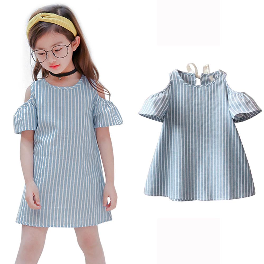 Toddler Dresses Stripes Print